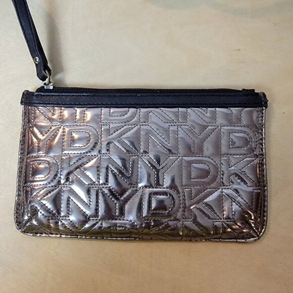 Donna Karan Logo DKNY Puffer Satchel w Matching Wallet - Picture 4 of 14